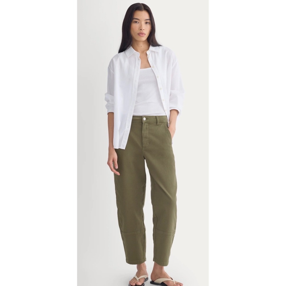 Everlane The Utility Barrel Pant Olive Green 4R